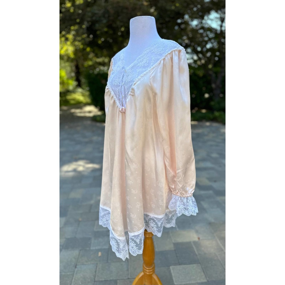 Vintage 80s Chemise Nightgown Romantic Victorian Edwardian Ephemera Shabby Chic - Picture 6 of 10